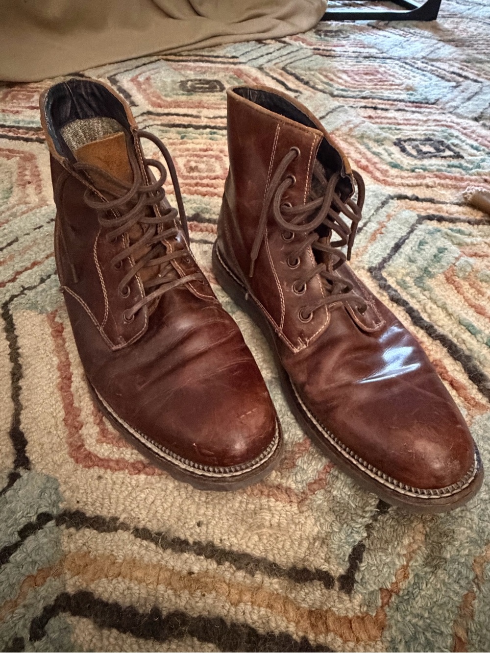 Men's Johnston Murphy Brown Leather Lace-Up Boots